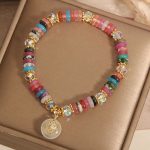 Buddha Stones Various Crystal Peace Buckle Auspicious Bracelet Bracelet BS 6