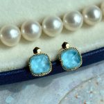 Buddha Stones 925 Sterling Silver Plated Gold Turquoise Protection Ring Earrings Necklace Pendant Set Bracelet Necklaces & Pendants BS Earrings(925 Sterling Silver Posts)