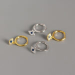 Buddha Stones 925 Sterling Silver Evil Eye Blessing Protection Stud Earrings Earrings BS main