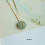 Buddha Stones Natural Round Jade Peace Buckle Luck Abundance Necklace Pendant Necklaces & Pendants BS Jade 14mm