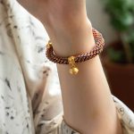Buddha Stones 925 Sterling Silver Chinese Zodiac Natal Buddha Om Mani Padme Hum Luck Bell Braided String Bracelet Bracelet BS 3