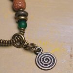Buddha Stones 108 Mala Rudraksha Beads Bodhi Seed Dzi Bead Luck Auspiciousness Tassel Bracelet Bracelet Mala BS 9