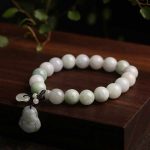 Buddha Stones Natural Jade Pi Xiu Buddha Gourd Apple Success Bracelet Bracelet BS Buddha