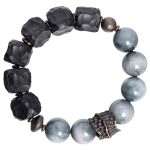 Buddha Stones Eagle's Eye Stone Ebony Wood Copper Confidence Couple Bracelet Bracelet BS 12
