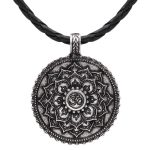 Six True Words Love Peace Flower Pattern Necklace (Extra 35% Off | USE CODE: FS35) Necklaces & Pendants BS 8