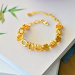 Buddha Stones White Jade Cyan Jade Lotus Protection Bracelet Bracelet BS 5