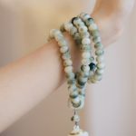 Buddha Stones Natural 108 Mala Beads Bodhi Seed Lotus Engraved Wisdom Tassel Bracelet Mala Bracelet BS 8