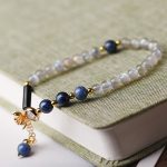 Buddha Stones Moonstone Lazurite Calm Healing Positive Bracelet Bracelet BS 1 Circle