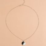 Buddha Stones 2Pcs Yin Yang Harmony Balance Necklace Pendant Necklaces & Pendants BS 2