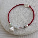Buddha Stones 925 Sterling Silver Jade Red String Zongzi Charm Abundance Bracelet 2