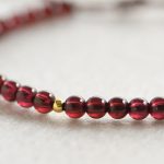 Buddha Stones Natural Garnet Golden Beads Stability Bracelet Bracelet BS 2