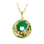 Buddha Stones Natural Jade Prosperity Necklace Necklaces BS 1