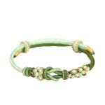 Buddha Stones Handmade Peach Blossom Knot Eight Thread Peace Knot Luck Protection Bracelet Bracelet BS 6