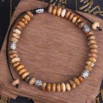 Buddha Stones Picture Jasper Positive Beads String Bracelet Bracelet BS 5