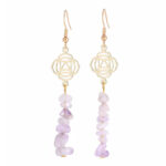 Healing Crystals Zen Cairn Confidence Earrings (Extra 30% Off | USE CODE: FS30) Earrings BS Lavender Amethyst