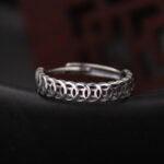 Buddha Stones Vintage Copper Coin Design Luck Adjustable Ring Ring BS Copper Coin Ring