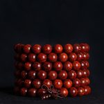 Buddha Stones Tibetan Small Leaf Red Sandalwood Balance Bracelet - image 13