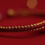 Buddha Stones Natural Cinnabar Peace Buckle Fu Character Charm Blessing Braided Bracelet Bracelet BS 6