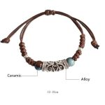 Buddha Stones Tibet Ceramic Bead Wealth String Bracelet Bracelet BS 5