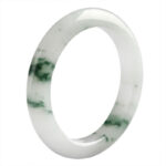 Buddha Stones Natural Green Jade Luck Abundance Ring Ring BS 11