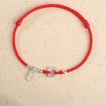 Buddha Stones 925 Sterling Silver Auspicious Clouds Peace Buckle Safe And Sound Bracelet Anklet (Extra 30% Off | USE CODE: FS30) Bracelet BS Red Anklet(Circumference 16-26cm)