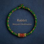 Buddha Stones Tibet Handmade Chinese Zodiac Natal Buddha Luck Strength Braided String Bracelet Bracelet BS Rabbit-Manjushri Bodhisattva 17-19cm