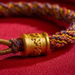 Buddha Stones Handmade Multicolored Tibetan Om Mani Padme Hum Ruyi Auspicious Charm Braided Bracelet Bracelet BS 5