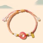 Buddha Stones Peace And Joy Agate Peace Buckle Auspicious Handmade Braided Bracelet Bracelet BS 6