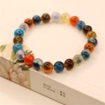 Buddha Stones Colorful Candy Agate Healing Strength Bead Bracelet Bracelet BS 8