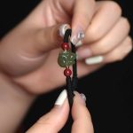 Year of the Rabbit Hetian Jade Bunny Cinnabar Beaded Abundance String Bracelet Bracelet BS 10