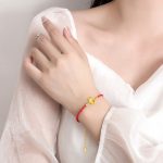 Buddha Stones 925 Sterling Silver Year Of The Dragon Lucky Golden Dragon Strength Red Rope Chain Bracelet Bracelet BS 4