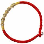 Buddha Stones 925 Sterling Silver Luck Strength Red String Protection Braid Bracelet Bracelet BS 6