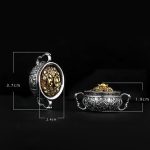 Buddha Stones Treasure Bowl Copper Coin Ingots Wealth Necklace Pendant Necklaces & Pendants BS 8