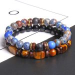 Buddha Stones 2PCS Healing Crystal Emperor Stone Tiger Eye Bead Bracelet Bracelet BS 3
