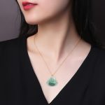 Buddha Stones Laughing Buddha Natural Jade Prosperity Abundance Necklace Pendant Necklaces & Pendants BS 3