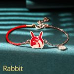 Buddha Stones 925 Sterling Silver Color-changing Chinese Zodiac Luck Protection Red String Chain Bracelet Bracelet BS Rabbit(Wrist Circumference 14-15cm)