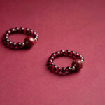 Buddha Stones Garnet Cinnabar Lucky Bead PiXiu Om Mani Padme Hum Rose Protection Ring Ring BS 13