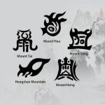 Buddha Stones Natural Black Obsidian Taoism Five Sacred Mountains Nine-Character Mantra Carved Strength Yin Yang Necklace Pendant Key Chain Necklaces & Pendants BS 3