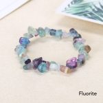 Natural Irregular Shape Crystal Stone Warmth Soothing Bracelet Bracelet BS Fluorite