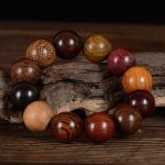 Buddha Stones Multicolored Sandalwood Protection Healing Bracelet Bracelet BS 5
