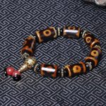 Buddha Stones Tibetan Nine-Eye Dzi Bead Fortune Charm Bracelet Bracelet BS 2