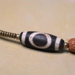Buddha Stones 108 Mala Rudraksha Beads Bodhi Seed Dzi Bead Luck Auspiciousness Tassel Bracelet Bracelet Mala BS 6