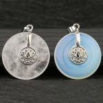 Buddha Stones Various Crystal Amethyst Pink Crystal Lotus Healing Necklace Pendant Necklaces & Pendants BS 22