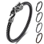Buddha Stones Dragon Titanium Steel Protection Luck Bracelet Bracelet BS 14