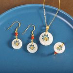 Buddha Stones 925 Sterling Silver Natural Hetian White Jade Peacock Blessing Necklace Pendant Ring Earrings Set Bracelet Necklaces & Pendants BS 1