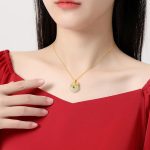 Buddha Stones 925 Sterling Silver Hetian Jade Chinese Zodiac Year of the Dragon Red Agate Luck Protection Necklace Pendant Necklaces & Pendants BS 7
