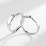 Buddha Stones 925 Sterling Silver Sun Moon Protection Adjustable Couple Ring Ring BS 4