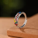 Buddha Stones Feng Shui Five Emperor Coins Wealth Ring Ring BS 1