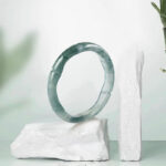 Buddha Stones Natural Jade Bamboo Prosperity Abundance Ring Ring BS 2