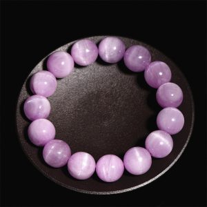 Buddha Stones Natural Kunzite Love Spiritual Growth Bracelet Bracelet BS 15-15.8mm(Wrist Circumference 14-16cm)